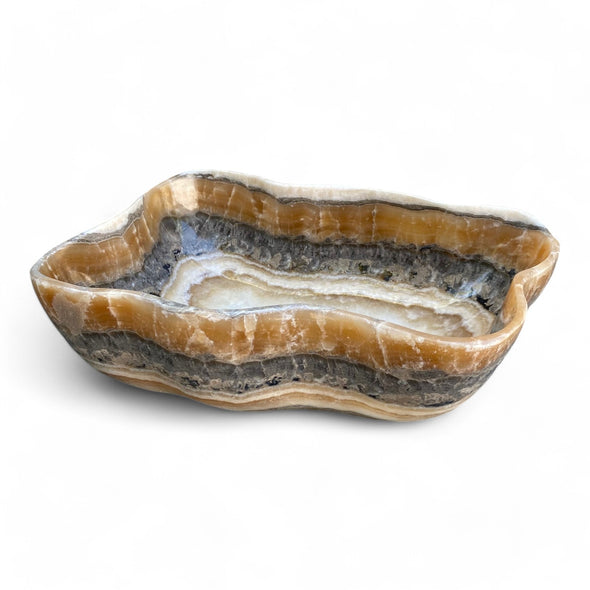 Onyx Stone Luxury Ornamental Bowl 390mm x 360mm x 130/120mm (2898)