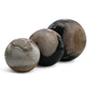 Petrified Wood Natural Home Decor Ball Set (2945)