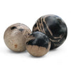 Petrified Wood Natural Home Decor Ball Set (2946)