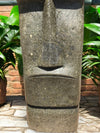 Easter Island Statue Hand Carved Green Stone 62cm StoneBase (2985)