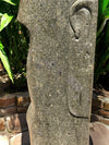 Easter Island Statue Hand Carved Green Stone 62cm StoneBase (2985)