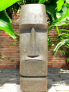 Easter Island Statue Hand Carved Green Stone 620mm StoneBase (2985)