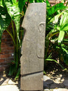 Easter Island Statue Hand Carved Green Stone 62cm StoneBase (2985)