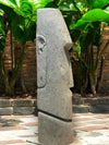 Easter Island Statue Hand Carved Green Stone 60cm StoneBase (2988)