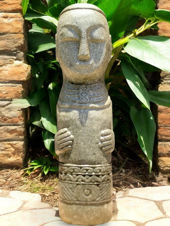 Primitive Hand Carved Stone Sculpture 81cm Height (3036)