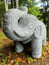 Hand Carved Elephant Stone Sculpture 500mm x 430mm x 330mm (3047)