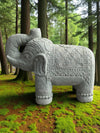Hand Carved Elephant Stone Sculpture 500mm x 430mm x 330mm (3047)