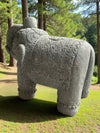 Hand Carved Elephant Stone Sculpture 500mm x 430mm x 330mm (3047)