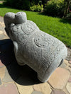 Hand Carved Elephant Stone Sculpture 500mm x 430mm x 330mm (3047)
