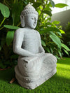 Buddha Statue Meditating Hand Carved Stone 800mm Stone Base (3048)