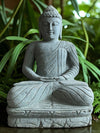 Buddha Statue Meditating Hand Carved Stone 800mm Stone Base (3048)