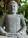 Buddha Statue Meditating Hand Carved Stone 800mm Stone Base (3048)