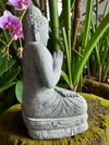 Buddha Statue Praying Hand Carved Stone 800mm Stone Base (3049)