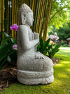 Buddha Statue Teaching Buddha  Hand Carved Stone 800mm Stone Base (3050)