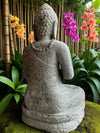 Buddha Statue Teaching Buddha  Hand Carved Stone 800mm Stone Base (3050)