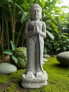 Buddha Statue Praying Carved Stone 1000mm (3052)