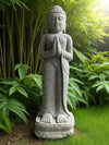 Buddha Statue Praying Carved Stone 1000mm (3052)