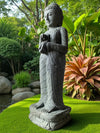 Buddha Statue Teaching Hand Carved Green Stone 1000mm (3053)