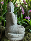 Buddha Statue Praying  Carved Stone 840mm Stone Base (3054)