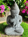 Buddha Statue Teaching Carved Stone 800mm Stone Base (3056)