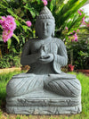 Buddha Statue Teaching Carved Stone 800mm Stone Base (3056)