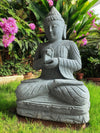 Buddha Statue Teaching Carved Stone 800mm Stone Base (3056)