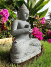 Buddha Statue Teaching Carved Stone 800mm Stone Base (3056)