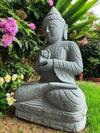 Buddha Statue Teaching Carved Stone 800mm Stone Base (3056)
