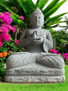 Buddha Statue Teaching Carved Stone 800mm Stone Base (3056)