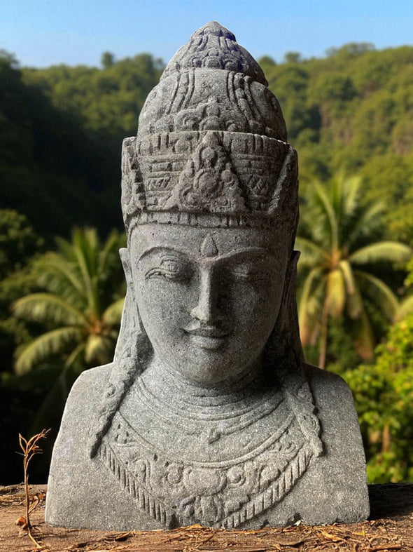 Buddha Statue Dewi Lakshmi Carved Stone 650mm(3059)