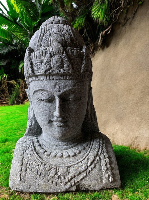 Buddha Statue Hand Carved Stone 600mm  (3060)