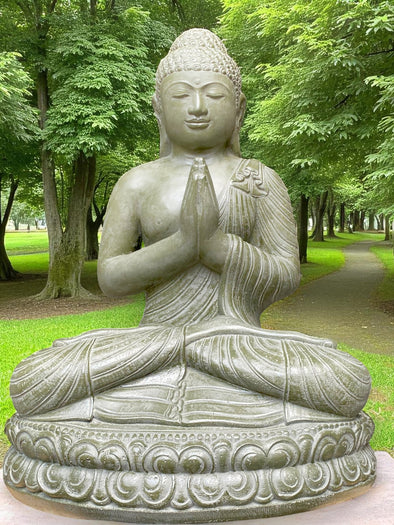 Buddha Statue Praying Mudra 850mm Stone Base (3064)