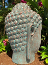 Buddha Head Statue Limited Edition Copper Green 1000mm (3074)