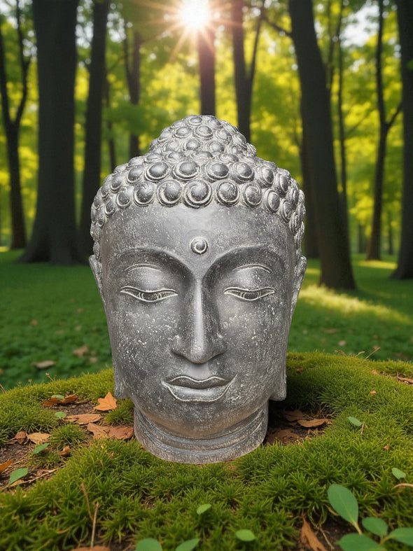 Buddha Head Statue Limited Edition Natural Black 1000mm (3163)