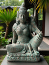 Buddha Statue Sitting Tara Green Copper Finish 650mm (3188)