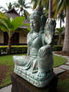 Buddha Statue Sitting Tara Green Copper Finish 650mm (3188)