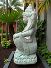 Buddha Statue Sitting Tara Green Copper Finish 650mm (3188)