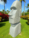 Easter Island Statue Hand Carved Green Stone 840mm StoneBase (3242)