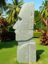 Easter Island Statue Hand Carved Green Stone 840mm StoneBase (3242)