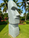 Easter Island Statue Hand Carved Green Stone 840mm StoneBase (3242)