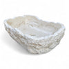 Raw White Marble Natural Stone Basin 520mm x 360mm x 155/130mm (3279)