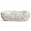 Raw White Marble Natural Stone Basin 520mm x 360mm x 155/130mm (3280)
