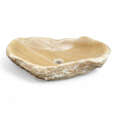 Elegant Shape Onyx Natural Stone Basin 590mm x 370mm x 170/115mm (3282)