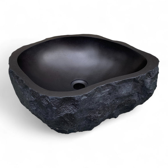 Dark Accent Volcanic Stone Basin 475mm x 380mm x 165mm (3300)