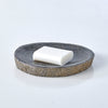 Luxury 2 Piece Raw Stone 180mL Set Soap Dish & Lotion Dispenser