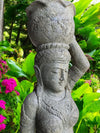Bali Statue With Pot Planter Water Feature Hand Carved Stone 2000mm (764)