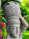 Bali Statue With Pot Planter Water Feature Hand Carved Stone 2000mm (764)