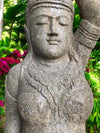 Bali Statue With Pot Planter Water Feature Hand Carved Stone 2000mm (764)
