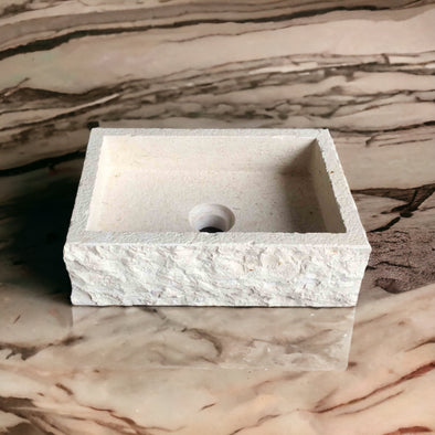 Marble Natural Stone Basin 37cm x 26cm x 11cm (1931)