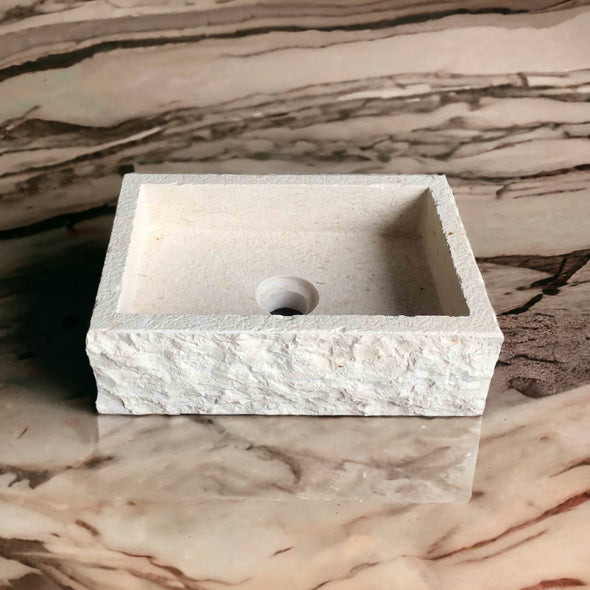 Marble Natural Stone Basin 37cm x 26cm x 11cm (1931)